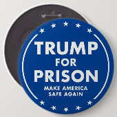 Trumpf für Gefängnis - stellen Sie Amerika-Safe Button (Vorne & Hinten)