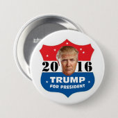 Trumpf für Präsidenten 2016 Button (Vorne & Hinten)