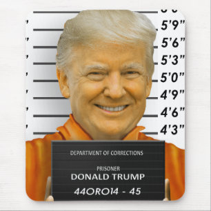 Trumpf-Gefängnismugshot-Idiot 45 Mousepad