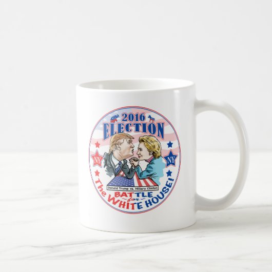 Trumpf gegen Hillary 2016 Kaffeetasse (Rechts)