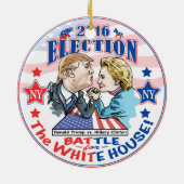 Trumpf gegen Hillary 2016 Keramikornament (Hinten)