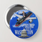 Trumpf geht nach Washington Button (Vorne & Hinten)