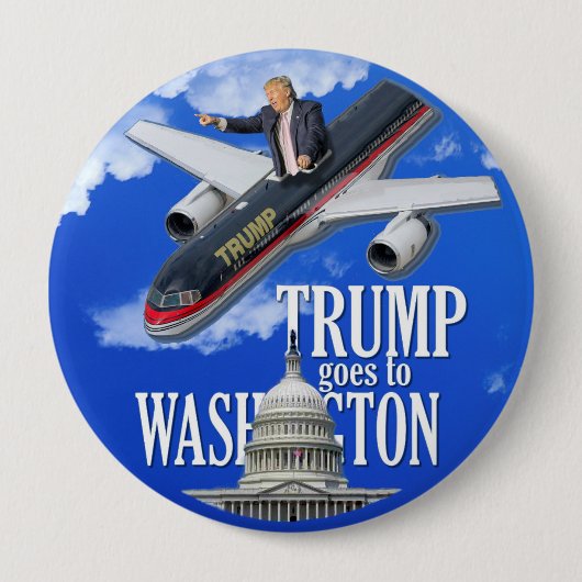 Trumpf geht nach Washington Button (Vorderseite)