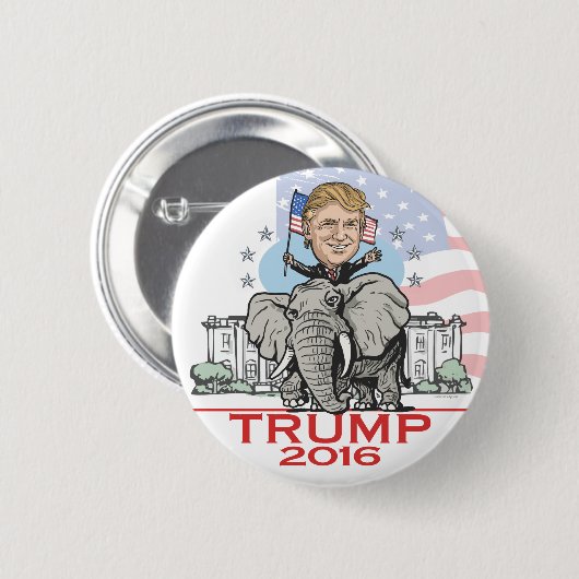 Trumpf GOP-Elefant-Ausflug Button (Vorne & Hinten)