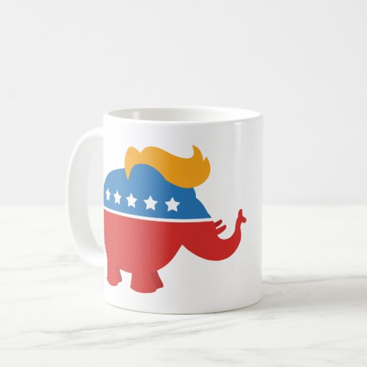 Trumpf GOP-Elefant Kaffeetasse (Vorderseite Links)