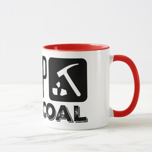 Trumpf gräbt Kohle - Trumpf 2020 Tasse (Rechts)
