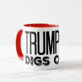 Trumpf gräbt Kohle - Trumpf 2020 Tasse (Vorderseite Links)