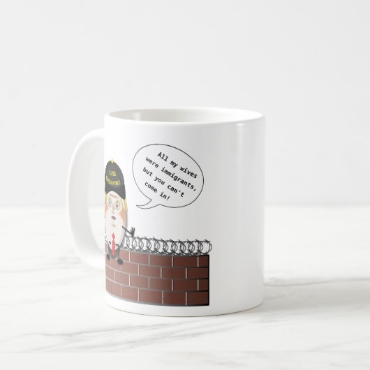Trumpf-Grenzschutz Trumpty Dumbty Kaffeetasse (Vorderseite Links)