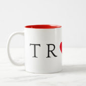 TRUMPF-Herz-Tasse Zweifarbige Tasse (Links)