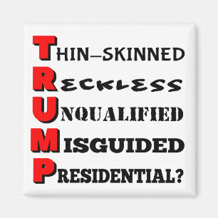 Trumpf-in kurzen Worten weißer Magnet