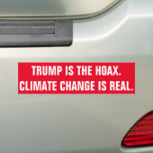 TRUMPF IST DER HOKUSPOKUS. KLIMAWANDEL IST AUTOAUFKLEBER (Auf Auto)