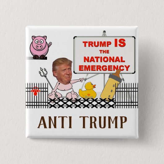Trumpf IST der nationale Notstand/der AntiTrumpf, Button (Vorderseite)