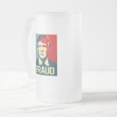Trumpf ist ein Betrug - .png Mattglas Bierglas (Vorderseite Links)