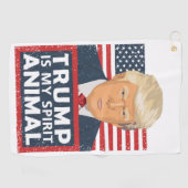 Trumpf ist mein lustiges Geist-Tier Golfhandtuch (Horizontal)