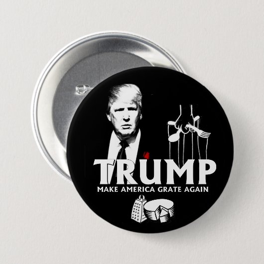 Trumpf: Lassen Sie Amerika wieder zerreiben Button (Vorne & Hinten)