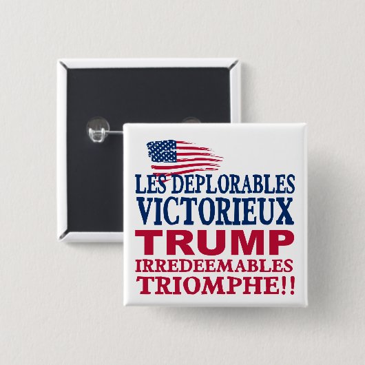 Trumpf Les Deplorables Gewinn - Trumpf-Pennys 2016 Button (Vorne & Hinten)