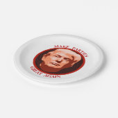 Trumpf machen Partys groß wieder Pappteller (Schrägansicht)