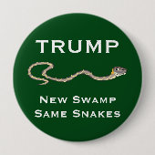 "Trumpf - neuer Sumpf. Die gleichen Schlangen-" Button (Vorderseite)