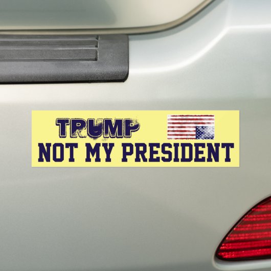 "Trumpf. Nicht mein Präsident" mit Flagge in der Autoaufkleber (Auf Auto)