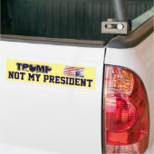 "Trumpf. Nicht mein Präsident" mit Flagge in der Autoaufkleber (Auf Lkw)