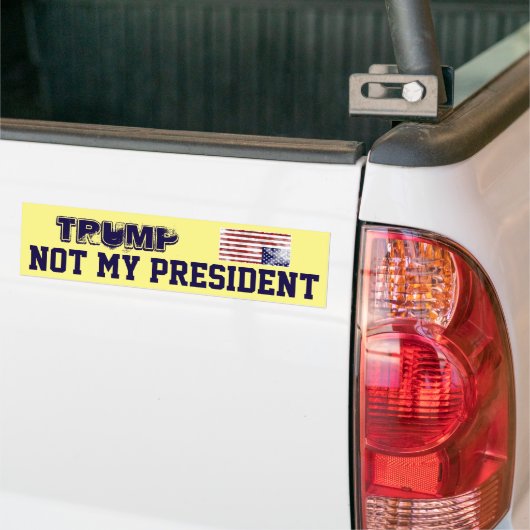 "Trumpf. Nicht mein Präsident" mit Flagge in der Autoaufkleber (Auf Lkw)