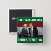Trumpf-Pennys 2016 nehmen Amerika zurück Button (Vorne & Hinten)