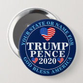 Trumpf-Pennys 2020 Herz-sammelbare politische Button (Vorne & Hinten)