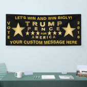 Trumpf-Pennys-Goldtone Gewinn Bigly Banner (Messe)