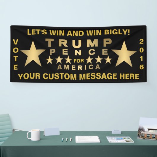 Trumpf-Pennys-Goldtone Gewinn Bigly Banner (Messe)