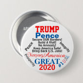 Trumpf-Pennys-Präsidentschaftswahl 2020 Button (Vorne & Hinten)