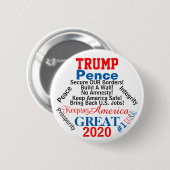 Trumpf-Pennys-Präsidentschaftswahl 2020 Button (Vorne & Hinten)