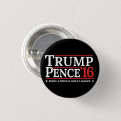Trumpf-Pennys-Wahl-Knopf-Schwarzes 2016 Button (Vorne & Hinten)
