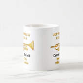 Trumpf Player High School Band Gold Personalisiert Kaffeetasse (Mittel)