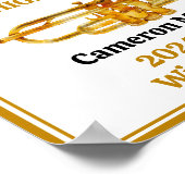Trumpf Player High School Band Gold Personalisiert Poster (Ecke)