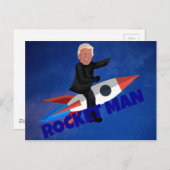 Trumpf reitet ein Rocket Postkarte (Vorne/Hinten)