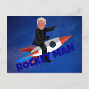 Trumpf reitet ein Rocket Postkarte