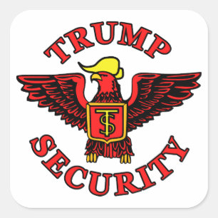 Trumpf-Sicherheit Quadratischer Aufkleber