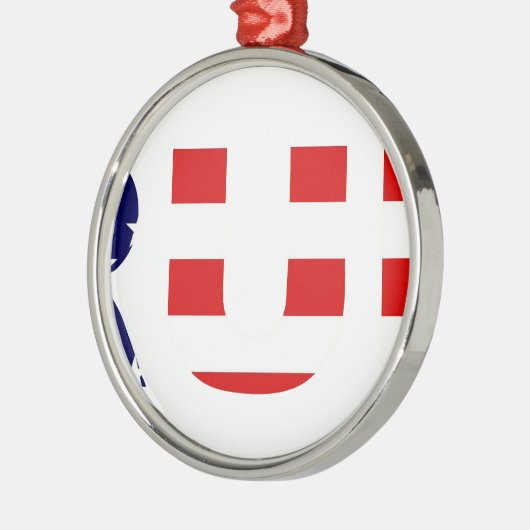 Trumpf Silbernes Ornament (Links)