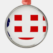 Trumpf Silbernes Ornament (Vorne)