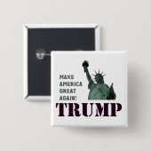 Trumpf-Statue der Freiheit Button (Vorne & Hinten)