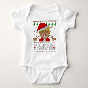 Trumpf stellen Weihnachten große wieder hässliche Baby Strampler