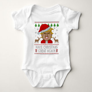 Trumpf stellen Weihnachten große wieder hässliche Baby Strampler