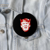 Trumpf-Teufel-Kopf - Anti-Trumpf - Button (Beispiel)