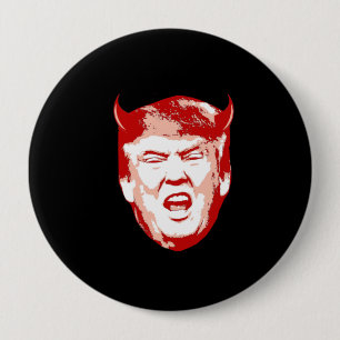 Trumpf-Teufel-Kopf - Anti-Trumpf - Button
