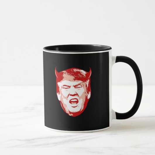 Trumpf-Teufel-Kopf - Anti-Trumpf - Tasse (Rechts)