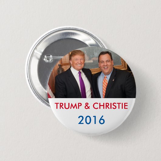 Trumpf u. Christie 2016 Knopf Button (Vorne & Hinten)
