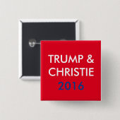 Trumpf u. Christie 2016 quadratischer Knopf Button (Vorne & Hinten)