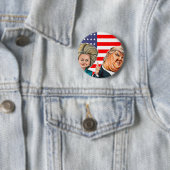 Trumpf-und Hillary-Karikatur Button (Beispiel)