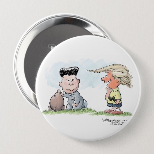 Trumpf-und UNO-Knopf Kim-Jong Button (Vorne & Hinten)
