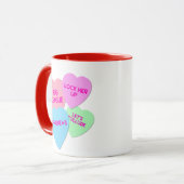 Trumpf-Valentinsgruß Trumpism Süßigkeits-Herzen Tasse (Vorderseite Links)